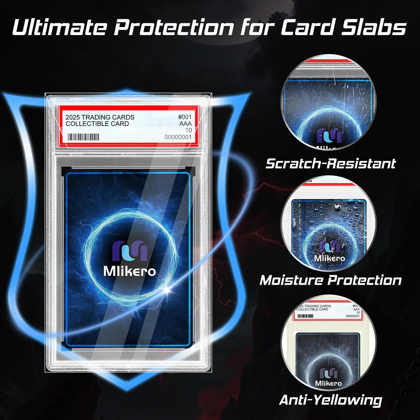 Mlikero 120-Pack Graded Card Sleeves for PSA Slabs – Acid-Free & Resealable