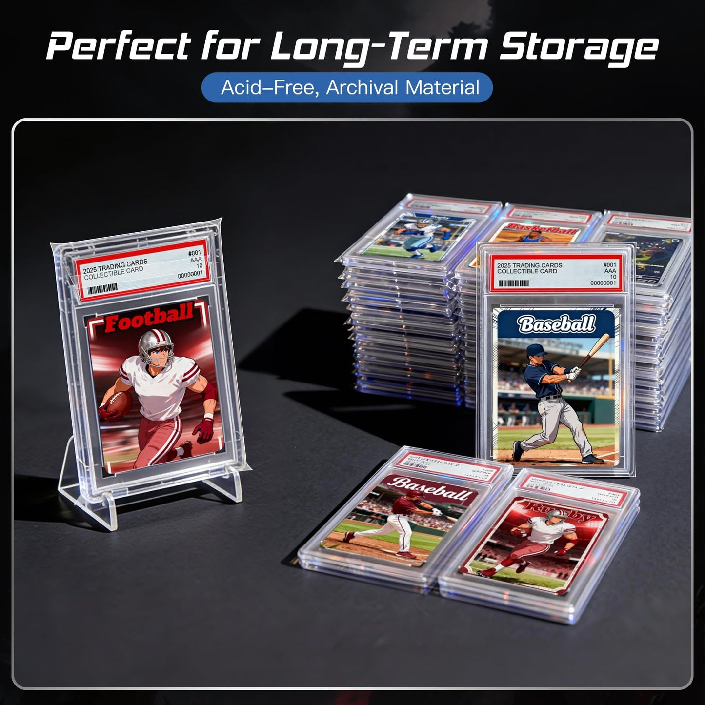 Mlikero 120-Pack Graded Card Sleeves for PSA Slabs – Acid-Free & Resealable