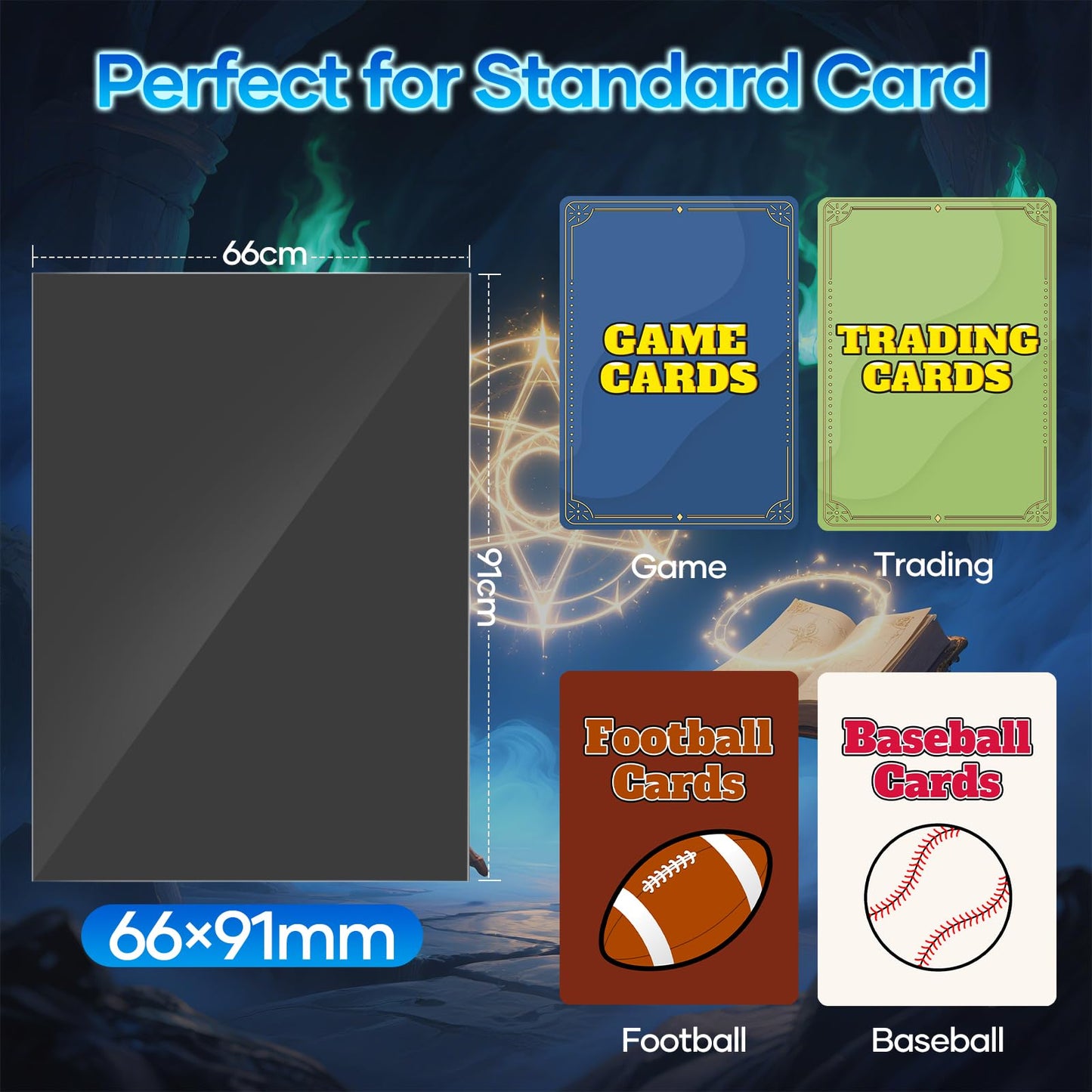 Mlikero 1000 Counts Black Card Sleeves – Matte Card Protectors for MTG, TCG & Sports Cards