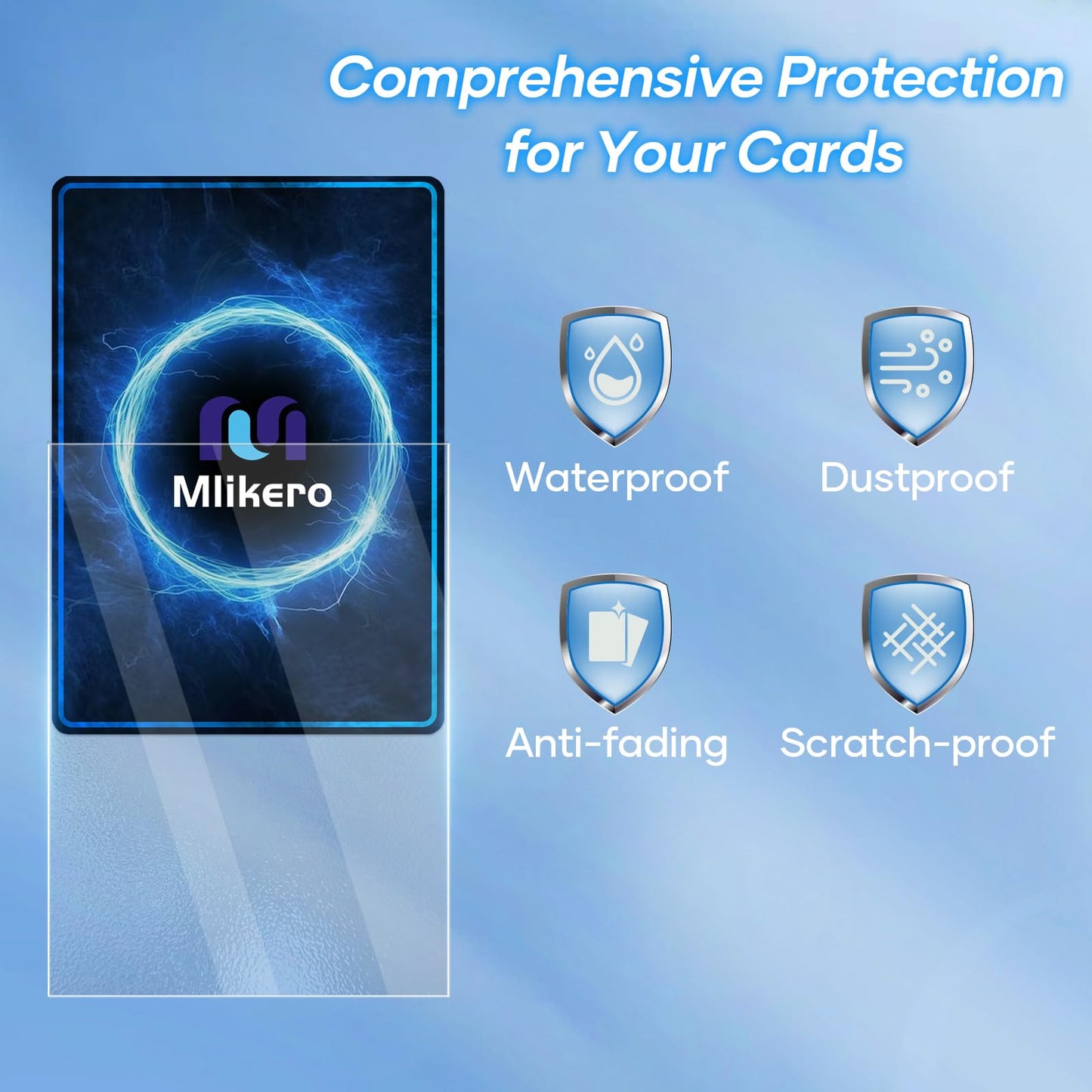 MLikero 1000-Pack Card Sleeves – Matte Clear, 66×91mm (Non-PVC)
