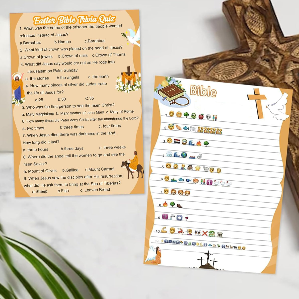 MLOLM 104 Pcs Bible Game Cards – Christian Trivia Quiz for Adults & Family