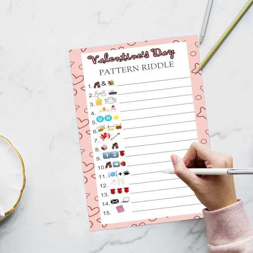 MLOLM 104Pcs Valentines Party Games Card – Word Search, Word Scramble & Classroom Fun