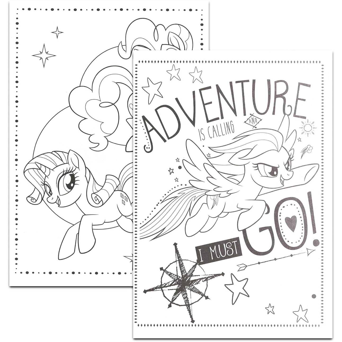 My Little Pony Coloring Book Super Set – 4-Book Bundle with Games, Puzzles, Stickers | MLP Party Supplies