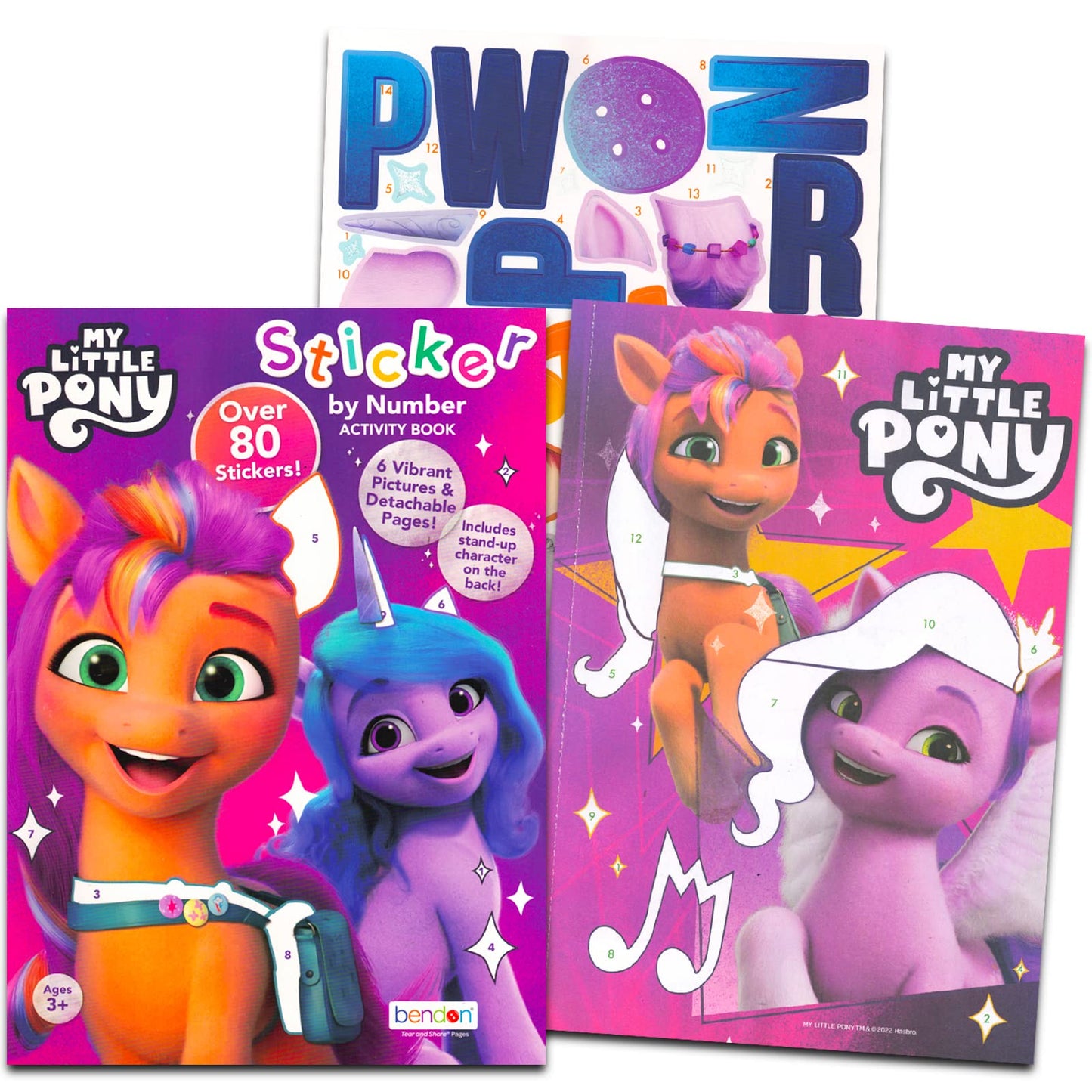 My Little Pony Coloring Book Super Set – 4-Book Bundle with Games, Puzzles, Stickers | MLP Party Supplies