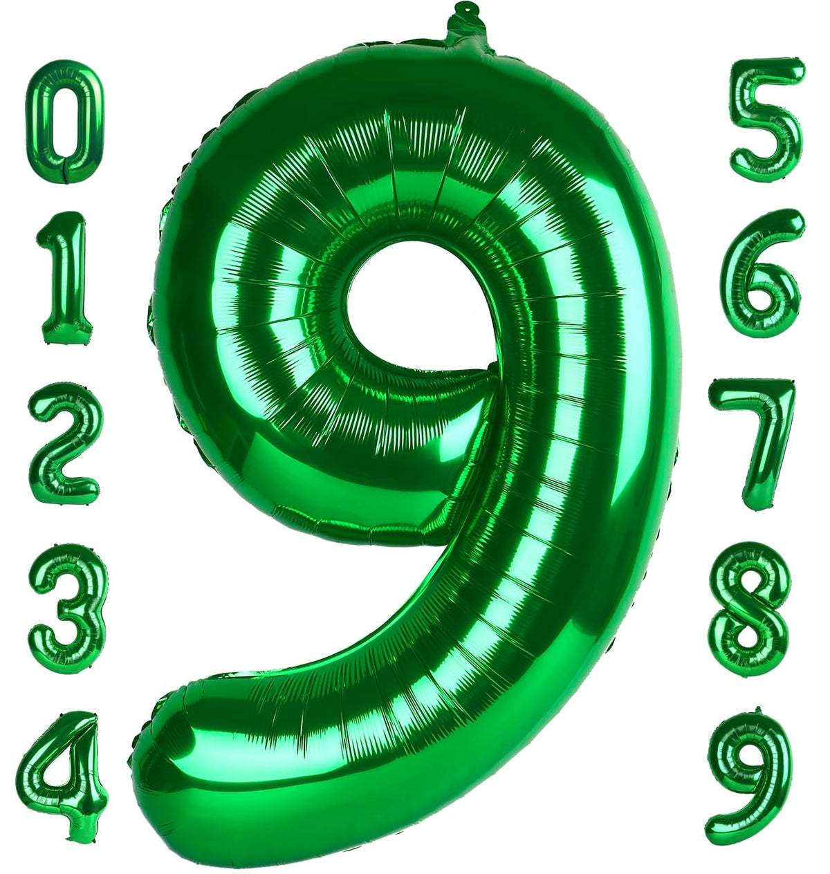 Mluchee 40-Inch Dark Green Number 9 Balloon | Giant Birthday & Event Decor