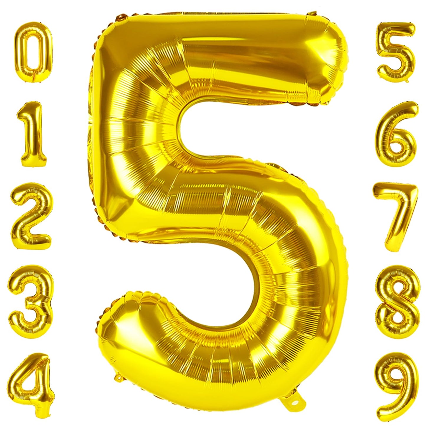 Mluchee 40-Inch Gold Number Balloons – 5, 15, 25, 35, 50 for Birthdays & Celebrations