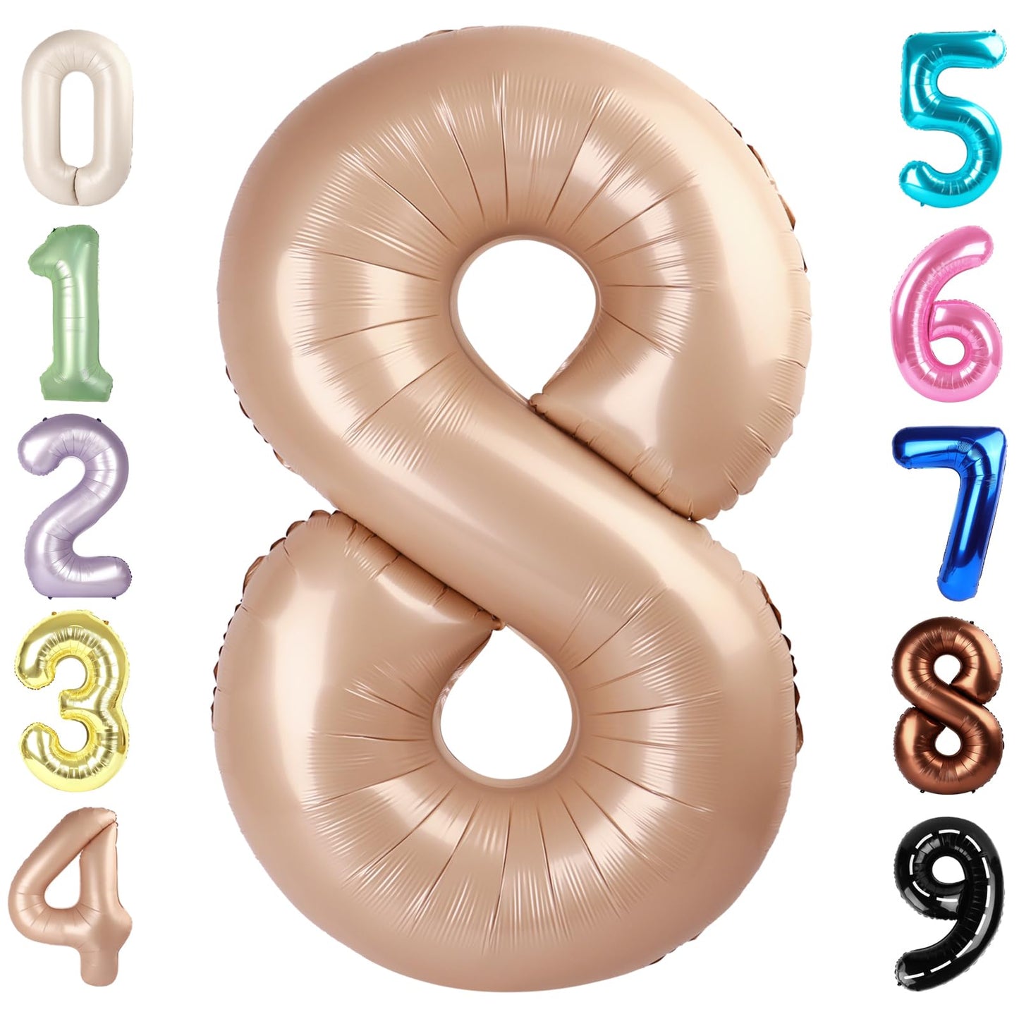 Mluchee 40 Inch Number 8 Balloon – Large Birthday & Event Decor