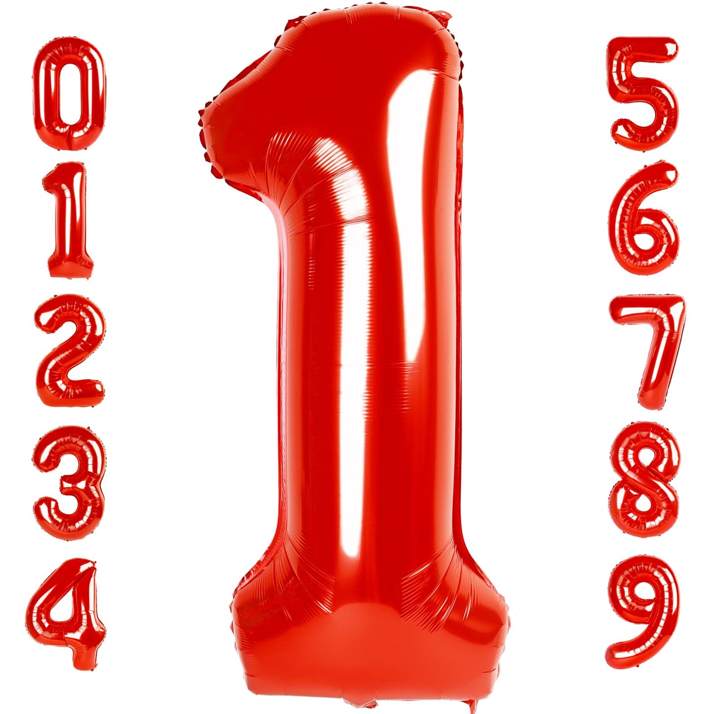 Mluchee 40-Inch Number Balloon – Red 1 for Birthday Parties, Baby Showers & Photo Shoots