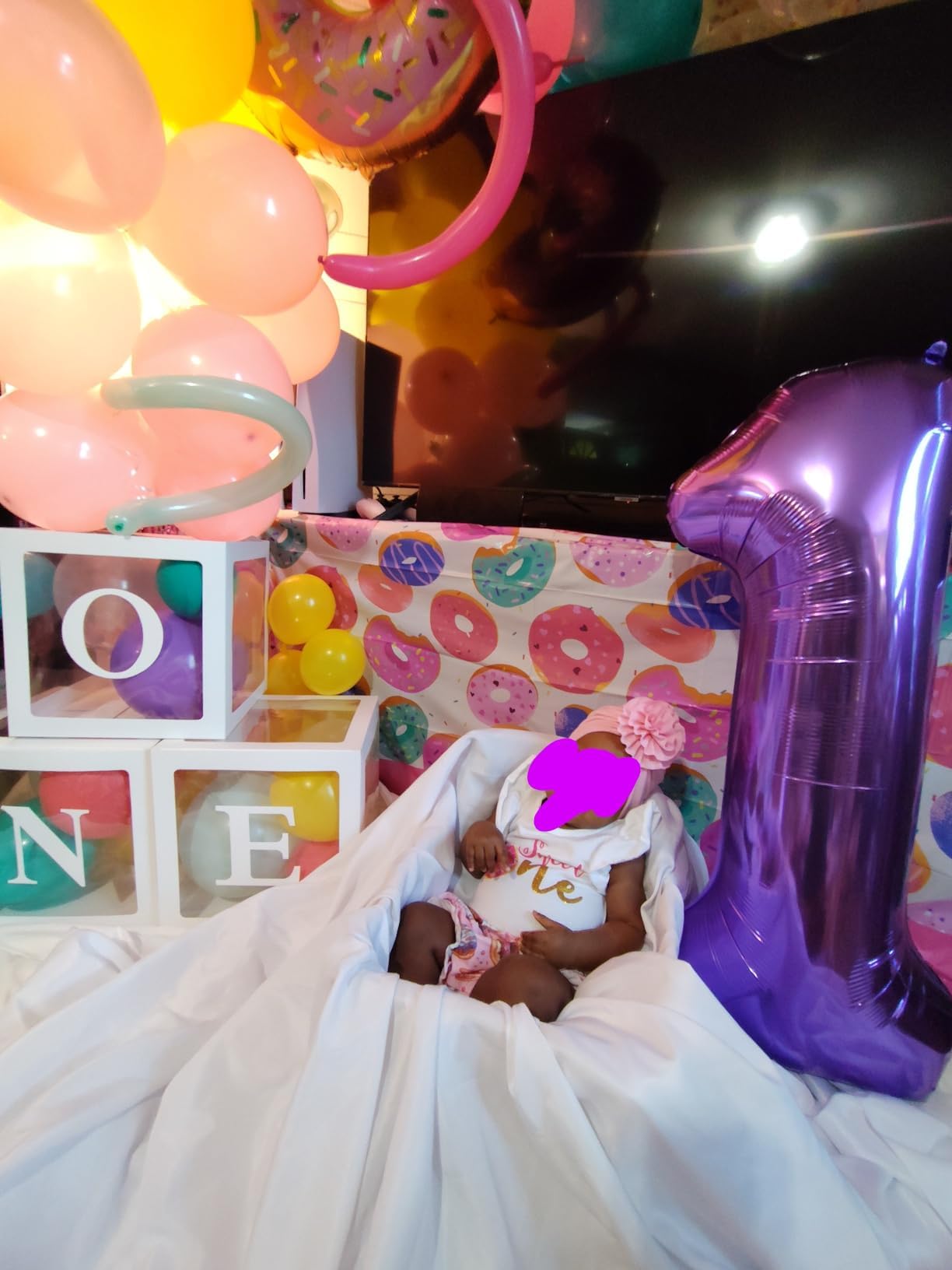 Mluchee 40 Inch Number Balloon 4 Purple – Large Party Numbers for Birthdays, Graduations & Weddings