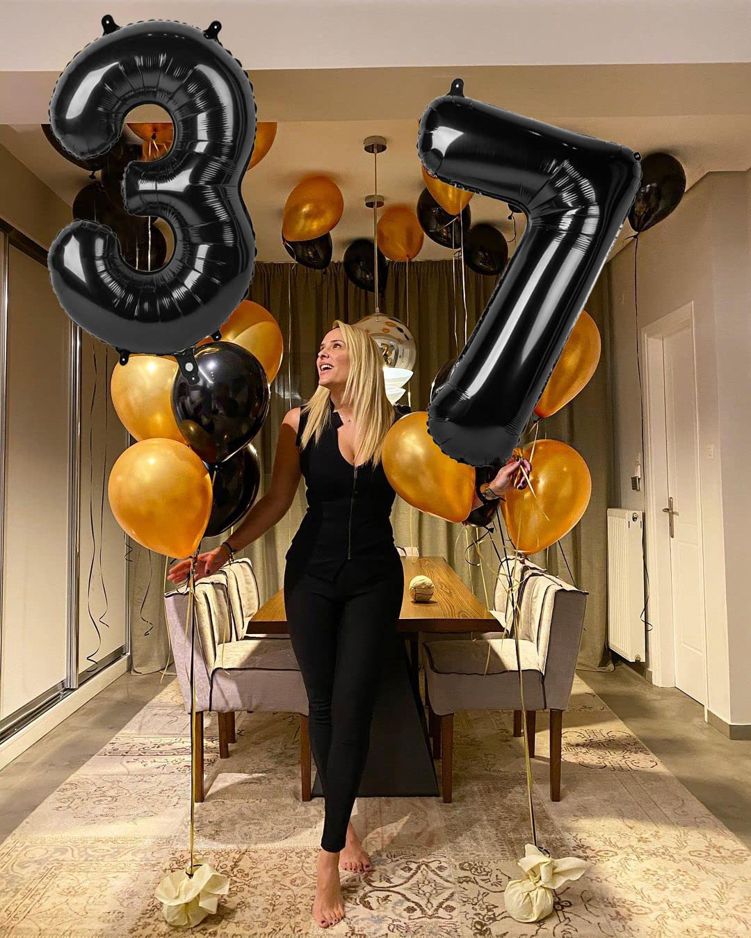 Mluchee 40-Inch Number Balloon 9 – Giant Celebration Decor for Birthdays, Engagements, Weddings