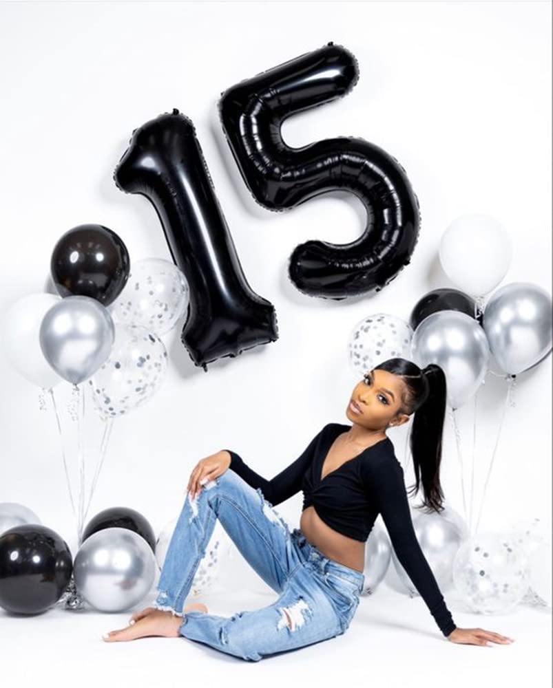 Mluchee 40-Inch Black Number Balloon – 1 Balloon for Birthday Parties & Celebrations