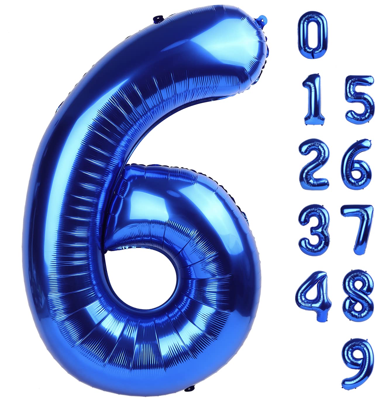 Mluchee 40-Inch Navy Blue Number Balloons – Birthday Decorations for 6th & 7th Celebrations