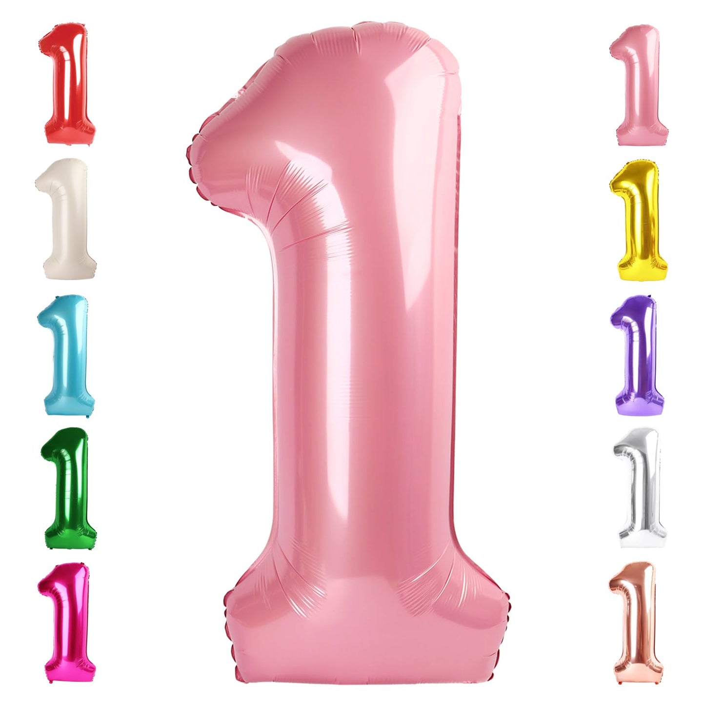 Mluchee 40-Inch Number Balloon – Pearl Pink for Birthday & Party Decor