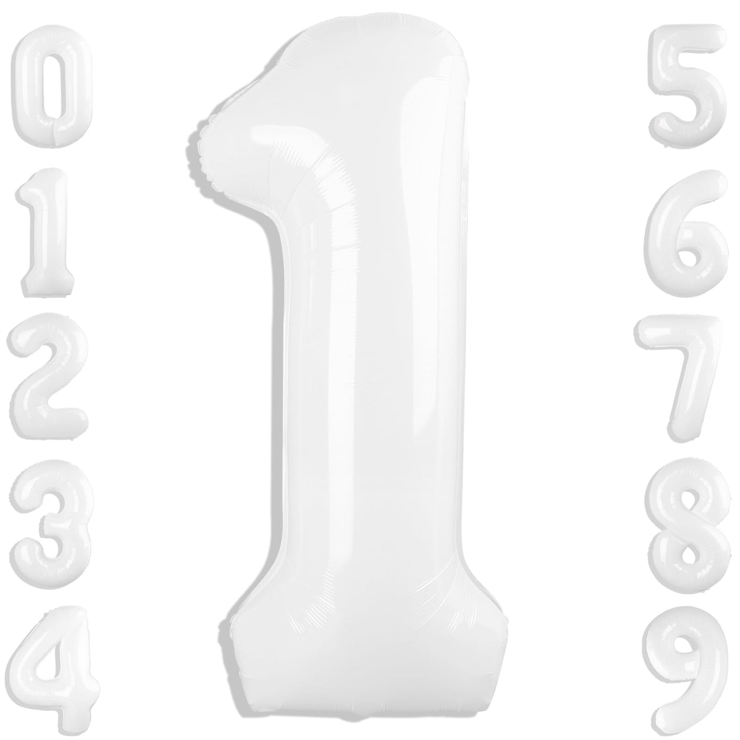 Mluchee 40-Inch White Number Balloon – Giant Birthday & Event Decor