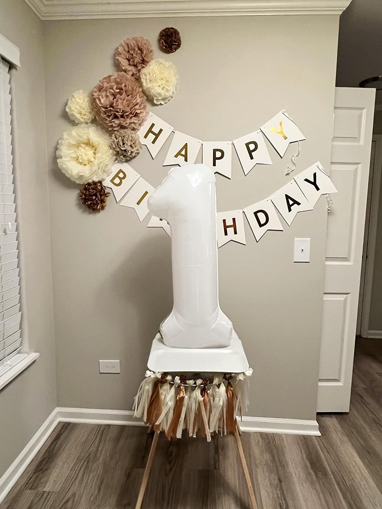 Mluchee 40-Inch White Number Balloon – Giant Birthday & Event Decor