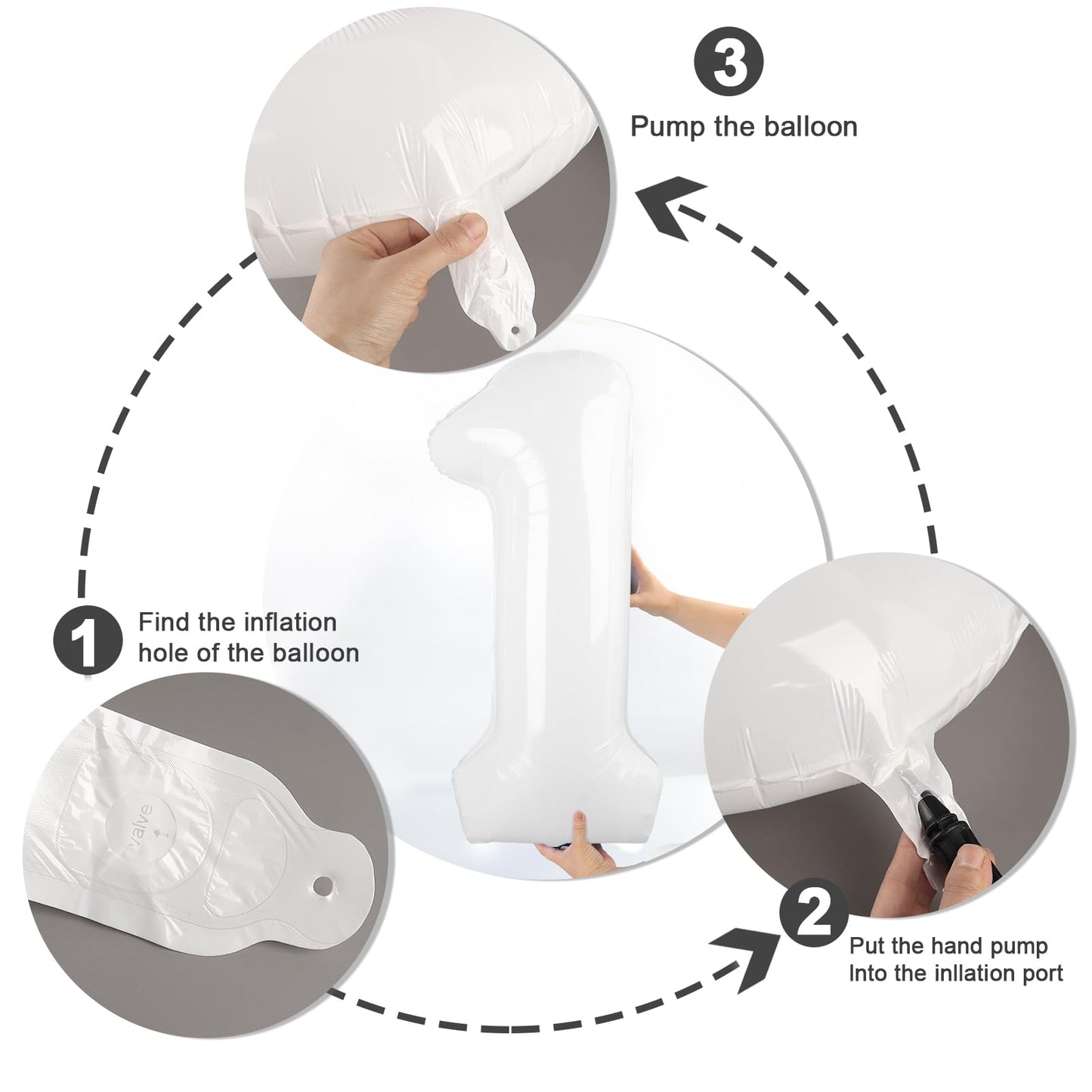 Mluchee 40-Inch White Number Balloon – Giant Birthday & Event Decor