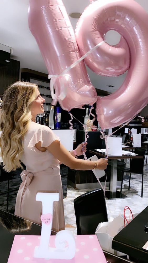 Mluchee 40-Inch Pearl Pink Number 9 Balloon for Parties