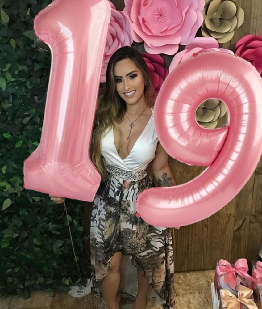 Mluchee 40-Inch Pearl Pink Number 9 Balloon for Parties