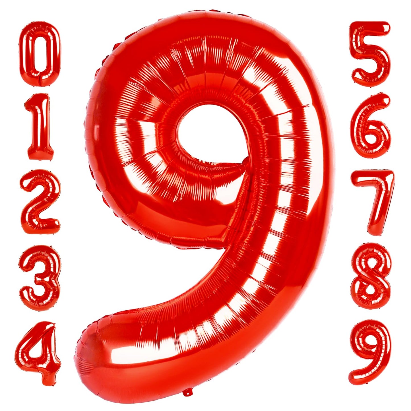 Mluchee 40 Inch Red Number Balloon 9 – Giant Birthday Party Decor for Weddings, Engagements, Graduations
