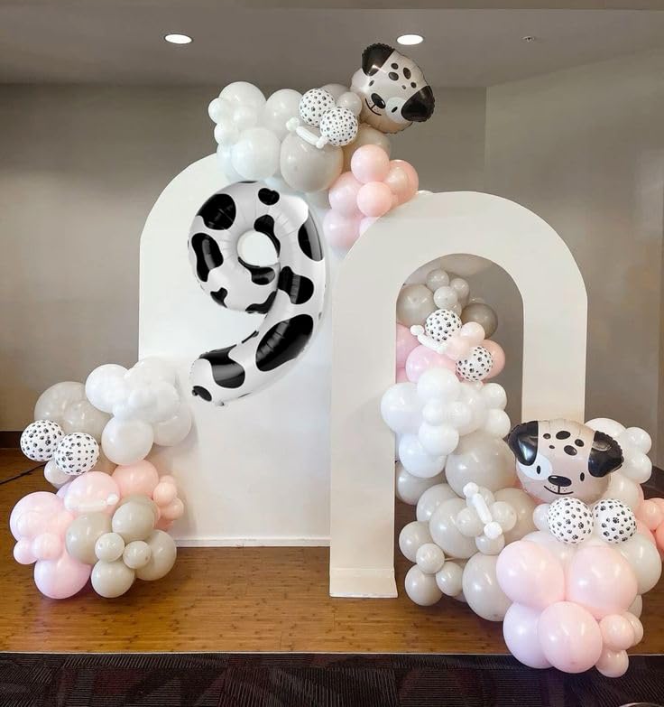 Mluchee 40-Inch Number Balloons Set — White & Black 7, 17, 27, 70 Birthday & Event Decor
