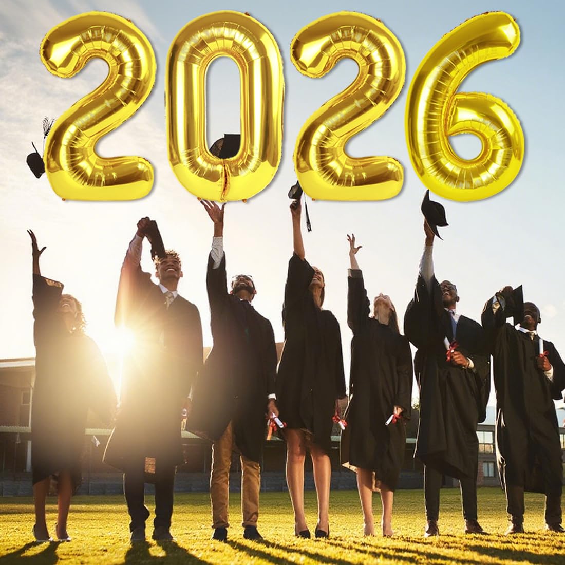 Mluchee 2026 40-Inch Number Balloon | New Year's Eve & Graduation Decor