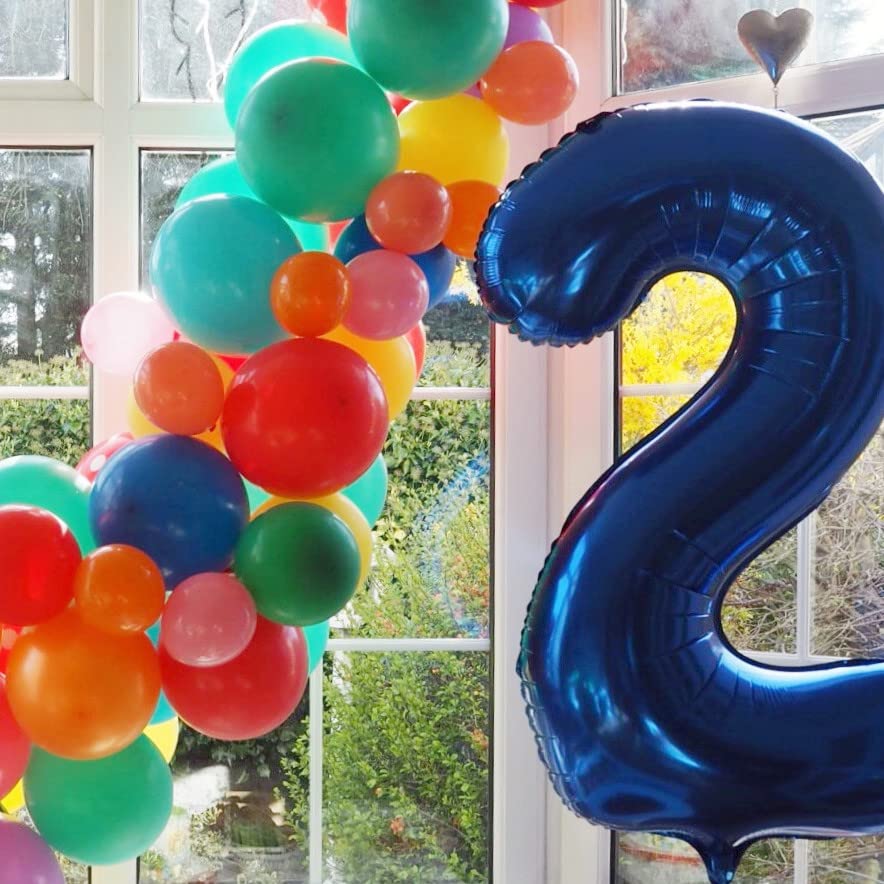 Mluchee 40-Inch Navy Number 8 Balloon – 8th Birthday & Wedding Decor