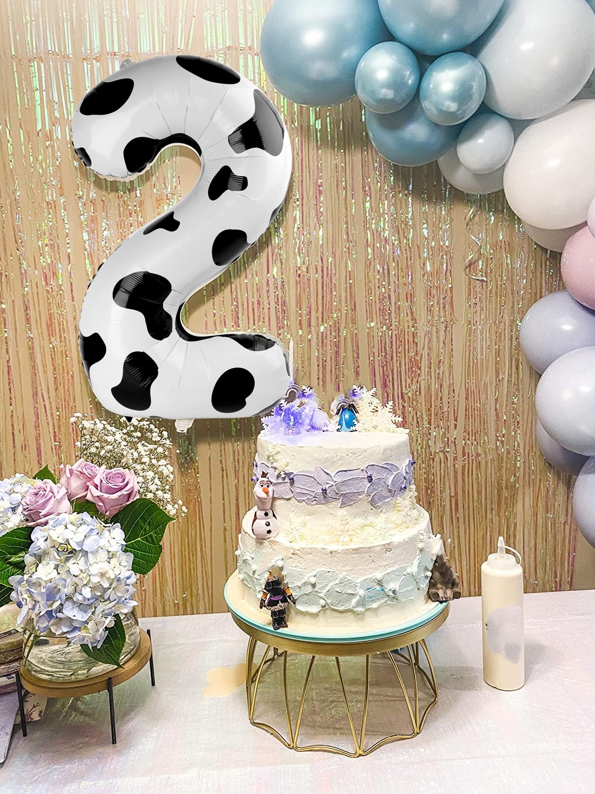 Mluchee 40-Inch Number Balloon 9 – White/Black Giant Balloon for Birthdays, Weddings & Events