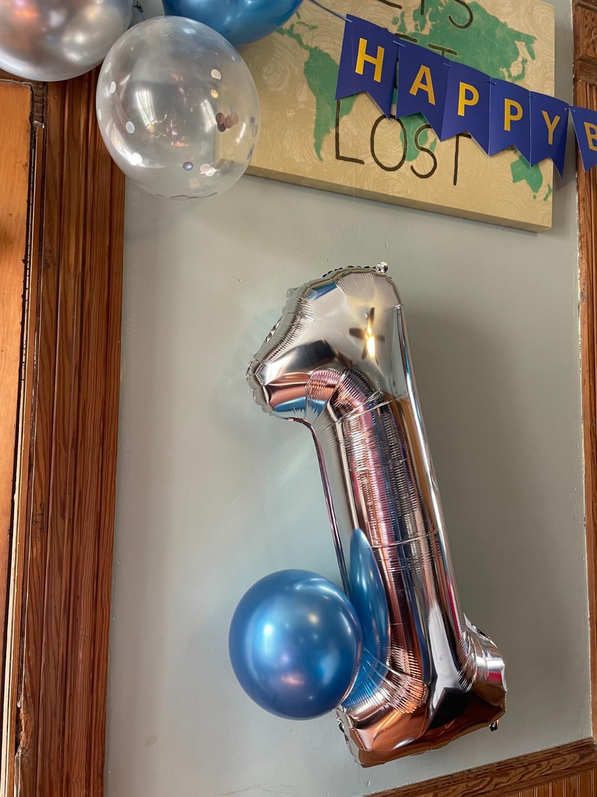 Mluchee 40-Inch Number Balloon – Silver 1 Balloon for 1st Birthday & Big Celebrations