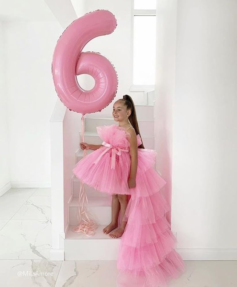 Mluchee Number 6 Balloon 40 Inch – Pink Birthday Party Decor