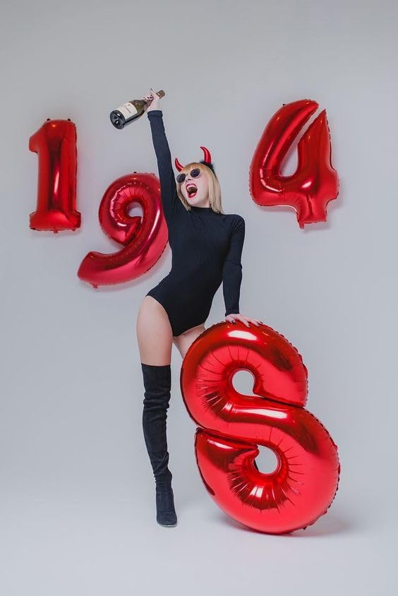 Mluchee 40-Inch Number 8 Balloon – Red Birthday & Event Decor