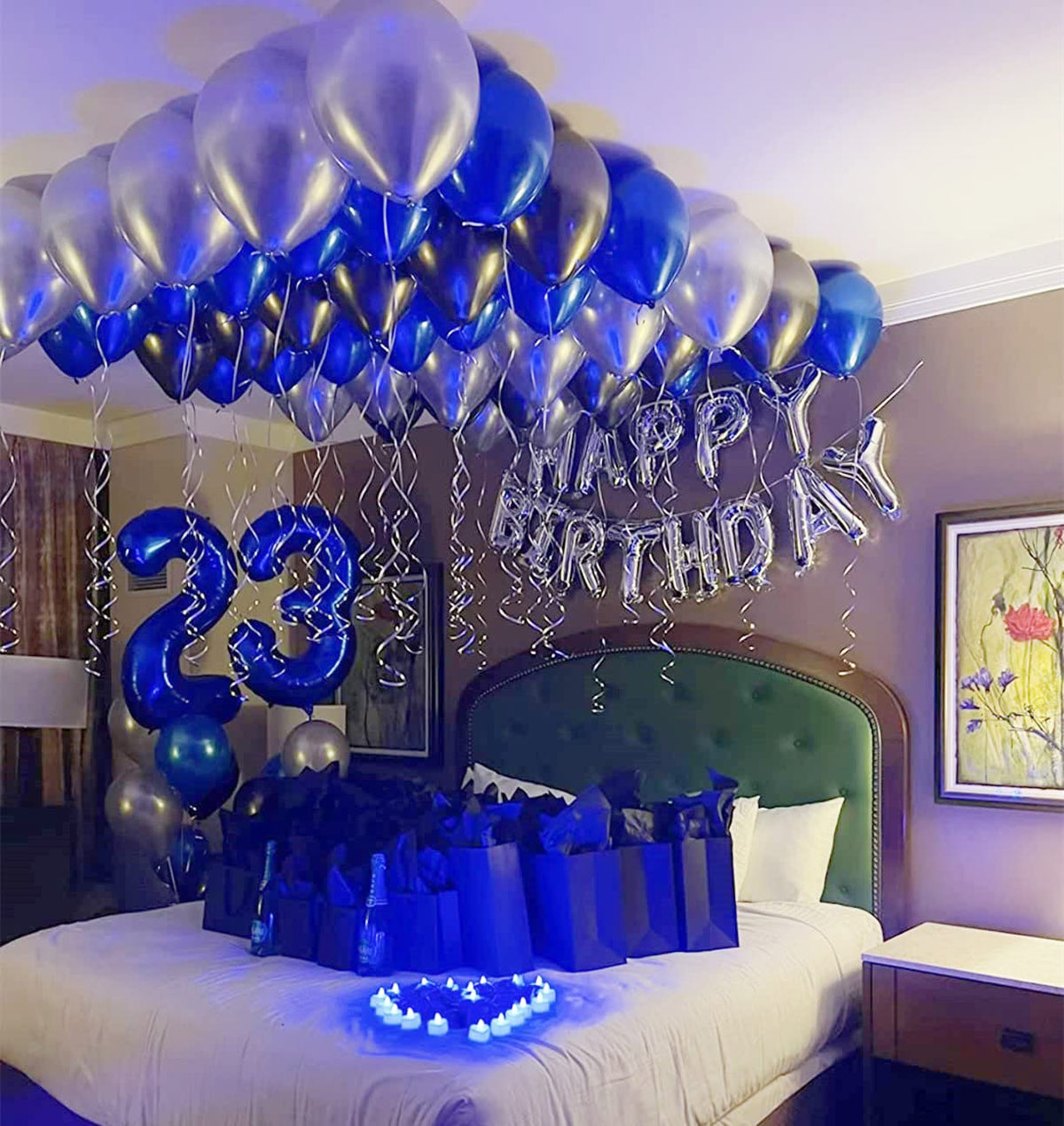 Mluchee 40-Inch Navy Blue Number Balloon - Birthday & Event Decor