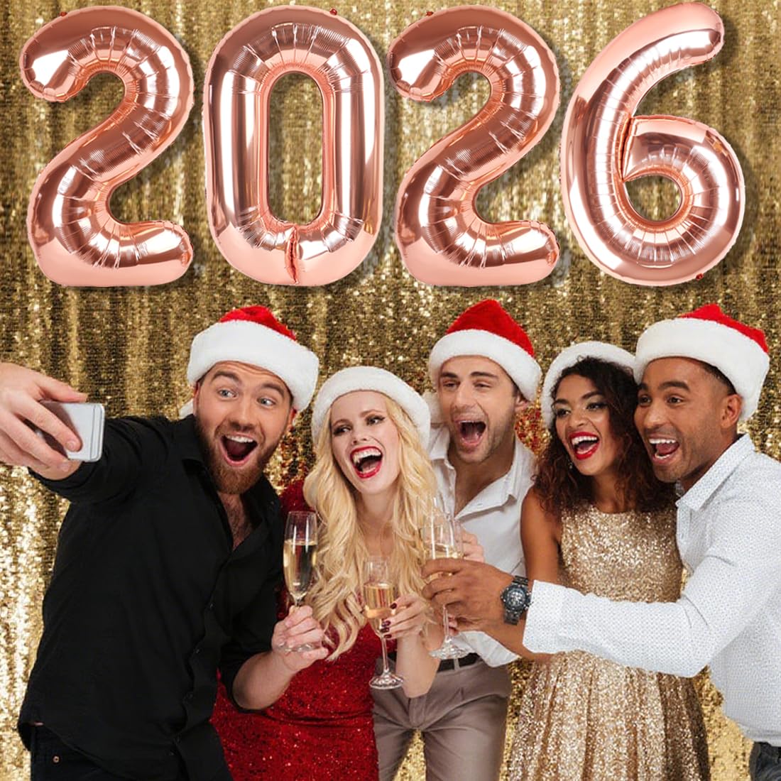 Mluchee 2026 Number Balloon 40 Inch | New Year's Eve Decor, Graduation & Birthday Parties