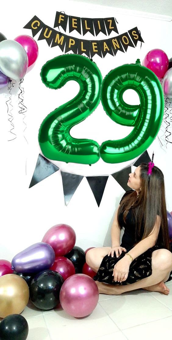 Mluchee 40-Inch Dark Green Number 9 Balloon | Giant Birthday & Event Decor