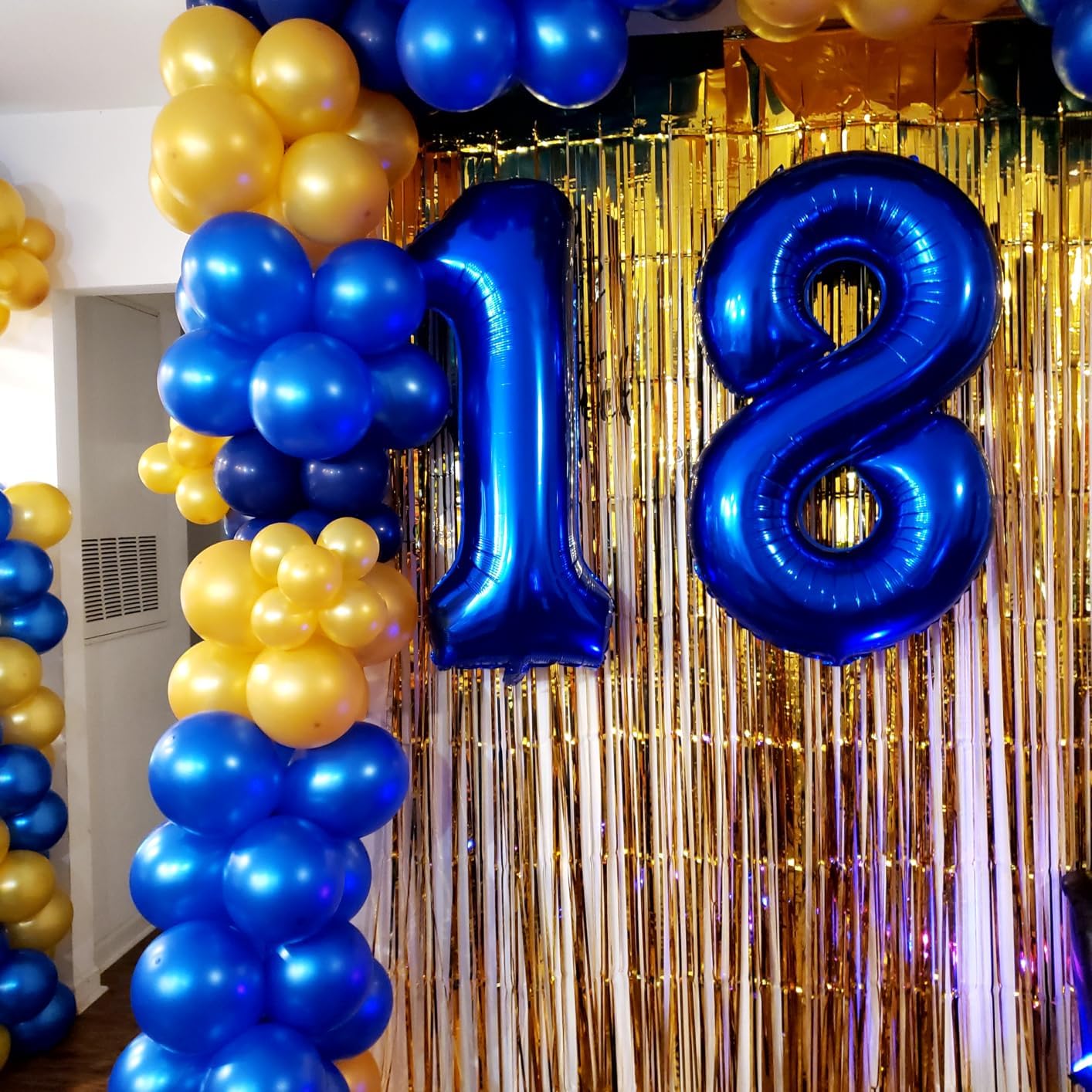 Mluchee 40-Inch Navy Number 8 Balloon – 8th Birthday & Wedding Decor