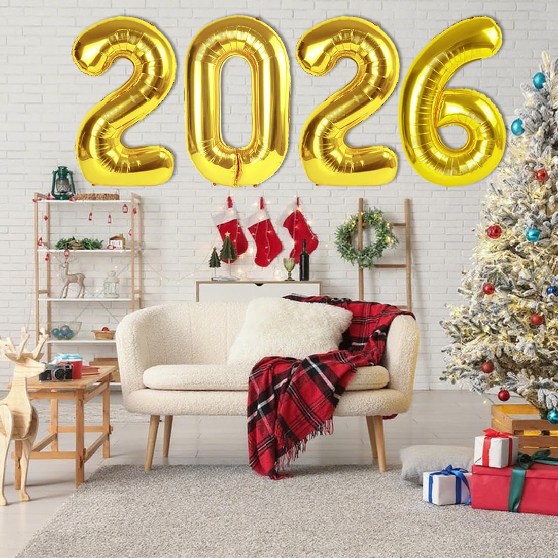 Mluchee 2026 40-Inch Number Balloon | New Year's Eve & Graduation Decor