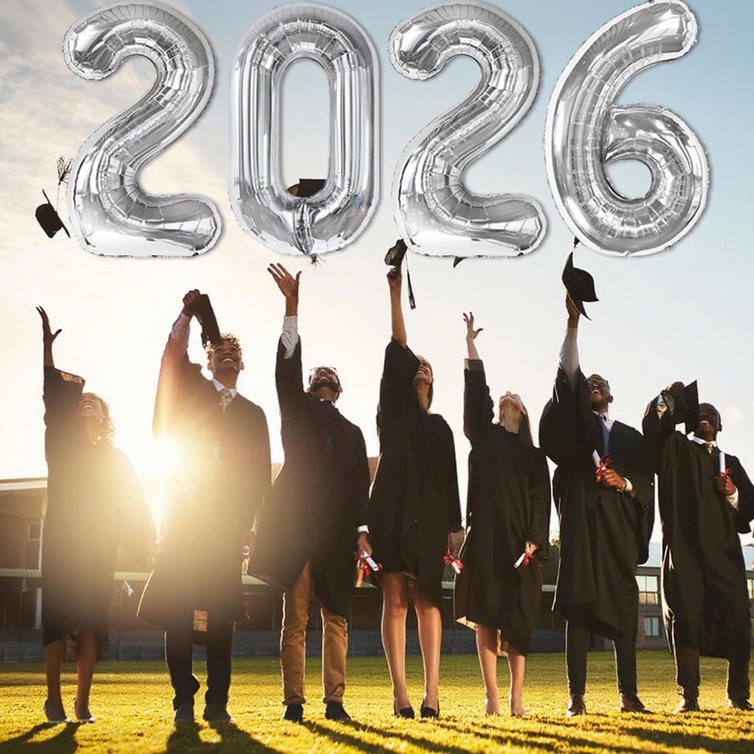 Mluchee Silver Numbers Balloon 40 Inch – 2026 New Year & Graduation Decor