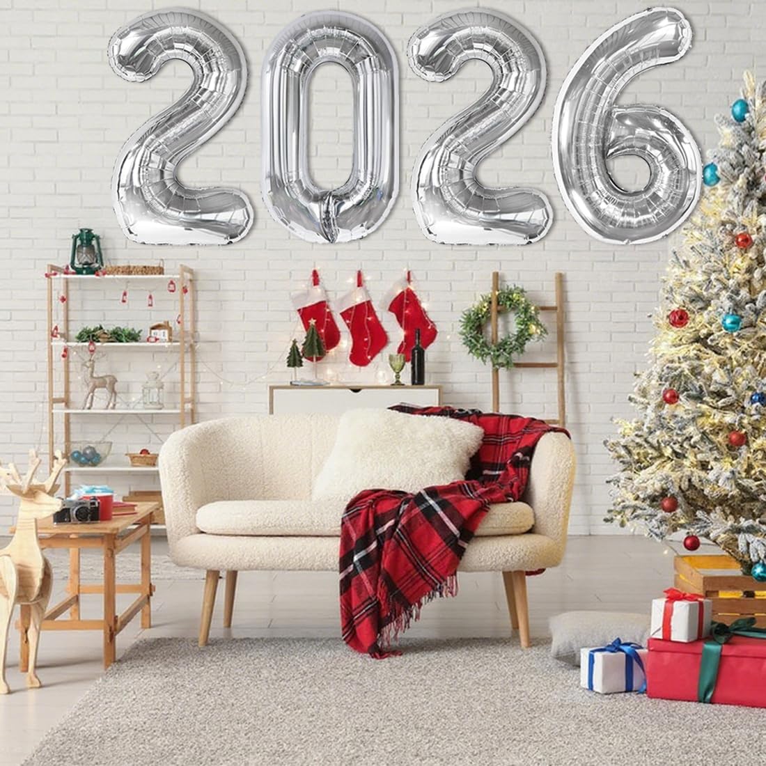 Mluchee Silver Numbers Balloon 40 Inch – 2026 New Year & Graduation Decor