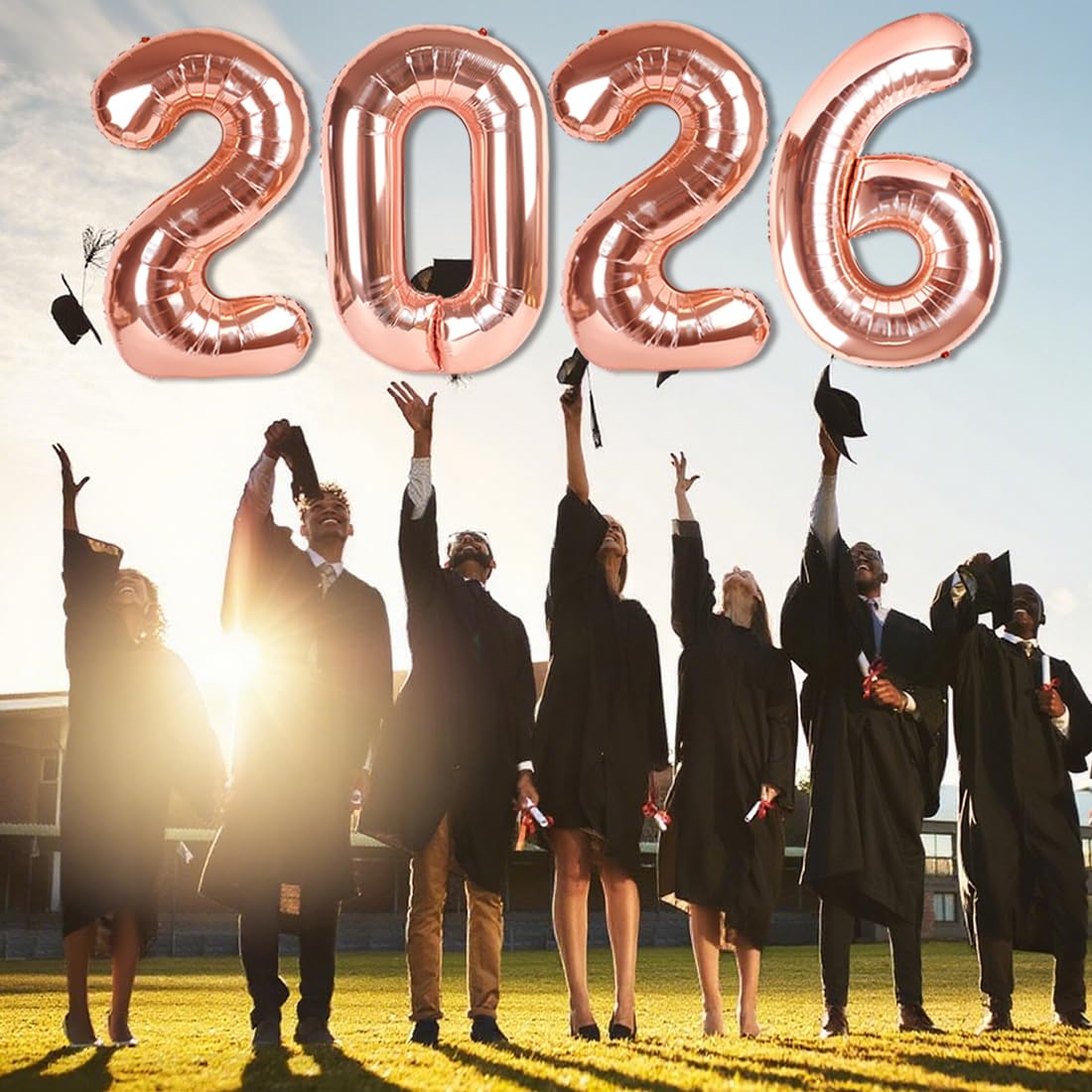 Mluchee 2026 Number Balloon 40 Inch | New Year's Eve Decor, Graduation & Birthday Parties