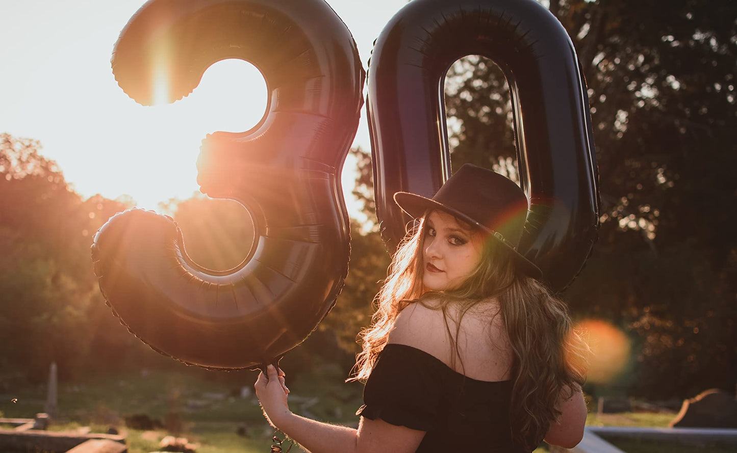 Mluchee 40-Inch Black Number 0 Balloon – Large Birthday & Event Decor