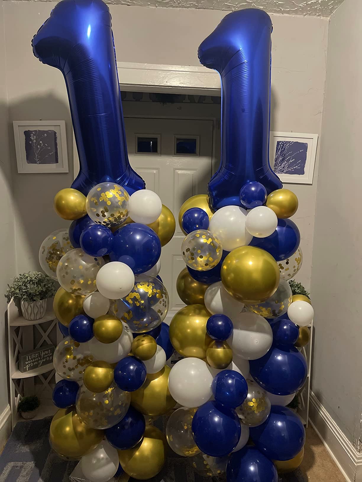 Mluchee 40-Inch Navy Blue Number Balloons for 1st Birthday, Baby Shower & Photo Shoot