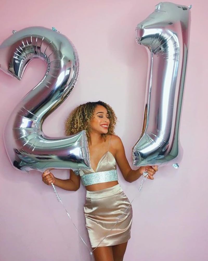 Mluchee 40-Inch Number Balloon – Silver 1 Balloon for 1st Birthday & Big Celebrations