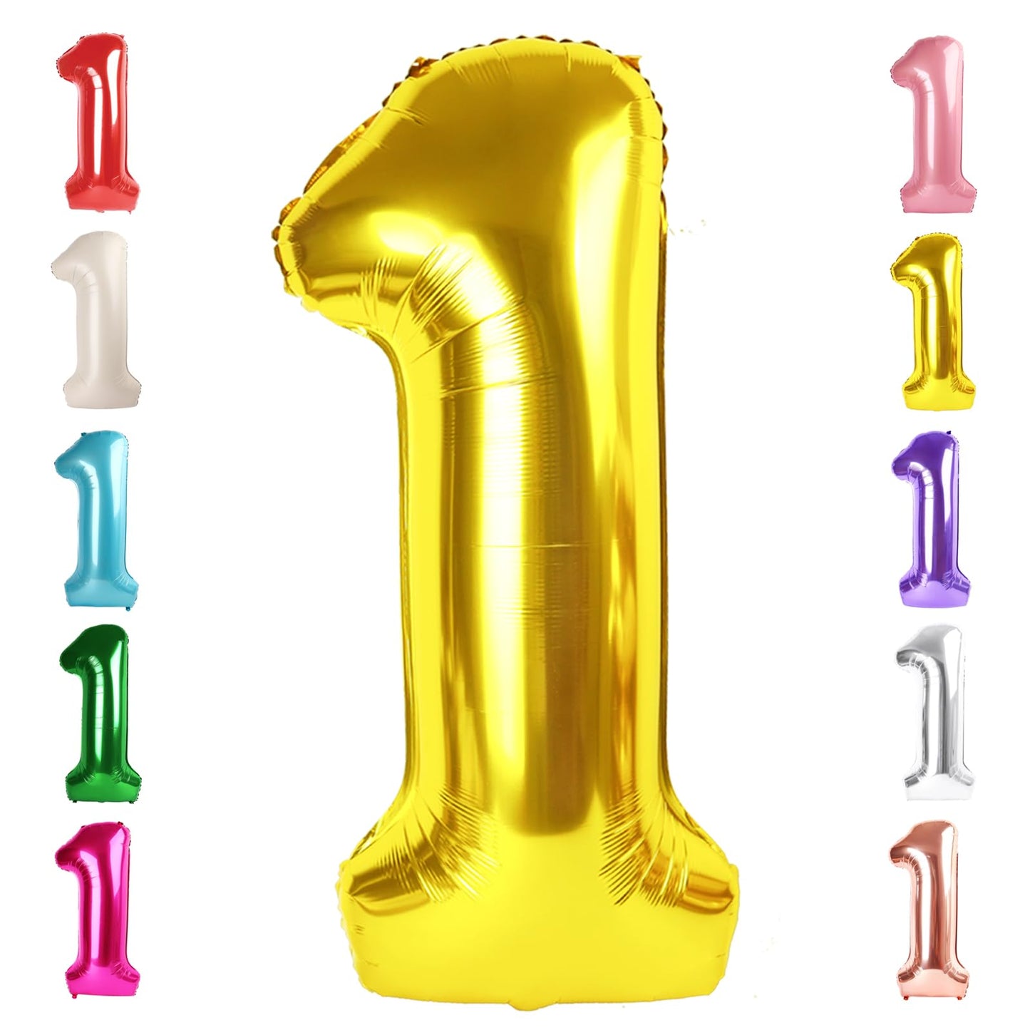 Mluchee 40-Inch Gold Number Balloons for 1st Birthday Parties