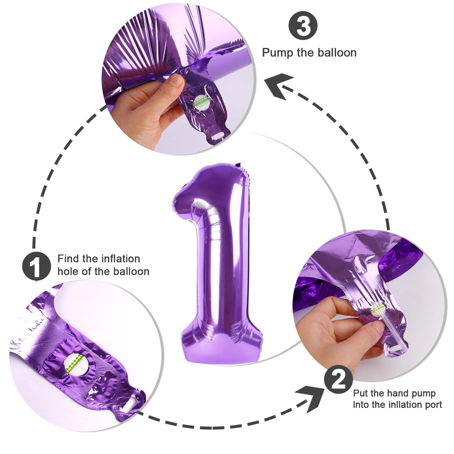 Mluchee 40-Inch Purple Numbers Balloon – Large Birthday & Wedding Decor (3, 13, 30, 31)
