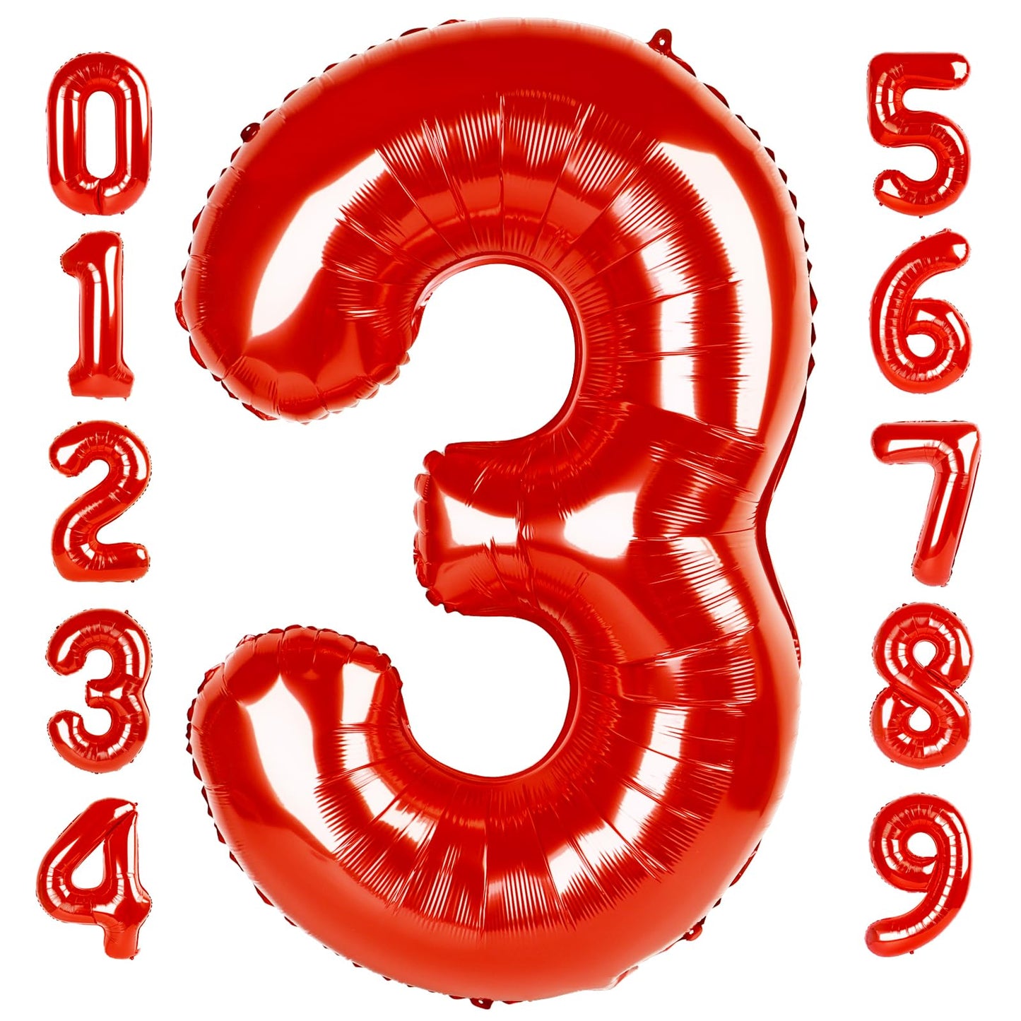 Mluchee Numbers Balloon 40inch Red – Large Birthday & Party Decor