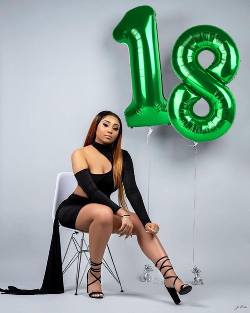 Mluchee 40-Inch Dark Green Number 9 Balloon | Giant Birthday & Event Decor