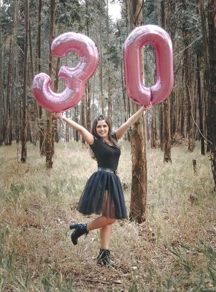 Mluchee Numbers Balloon 40-Inch Pink – Large 3rd Birthday Party Decor