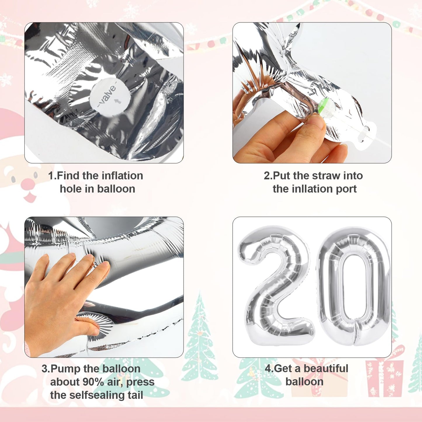 Mluchee 40-Inch Silver 2026 Number Balloons | New Year, Graduation & Birthday Party Decor