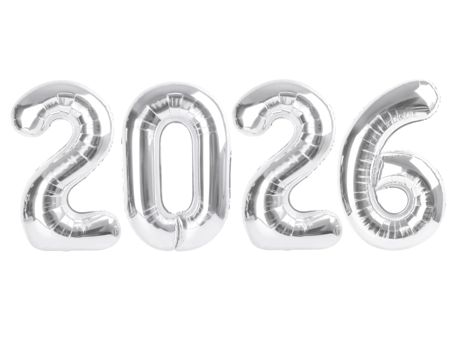 Mluchee Silver Numbers Balloon 40 Inch – 2026 New Year & Graduation Decor