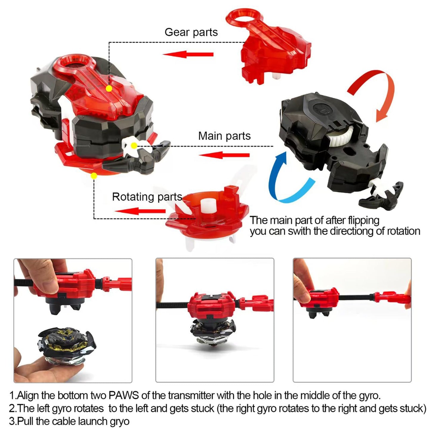 mlywd Gyro Battle Burst Top Set – 12 Spinning Tops + 3 Two-Way Launchers for Kids 6+