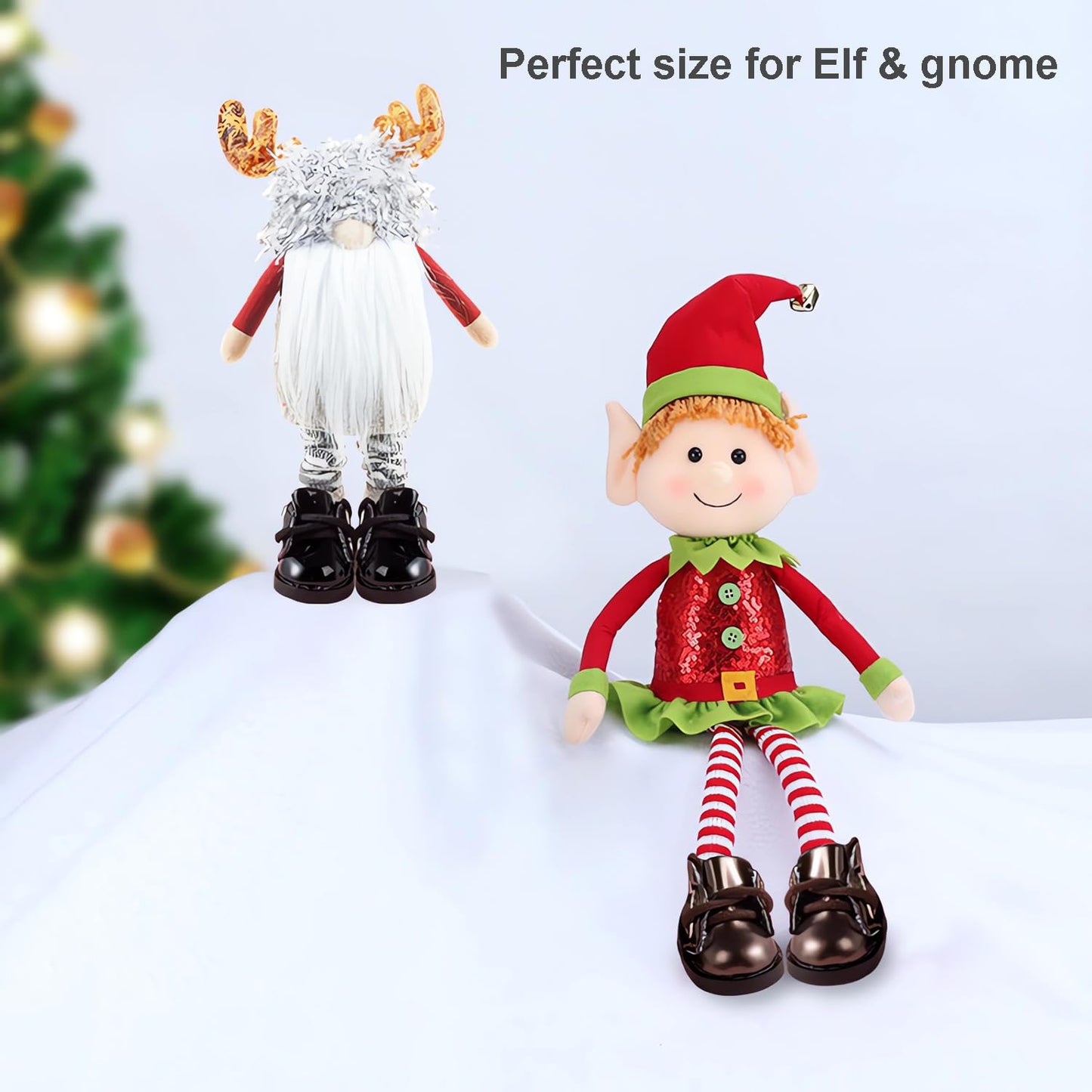 MM MEGIJAKI 3 Pairs Mini Shoes for 1/8 BJD Dolls – PU Leather Elf Shoes (3 Colors)